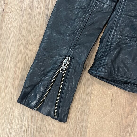 Treasure & Bond 100% Leather Moto Jacket Size XXS - Picture 9 of 9